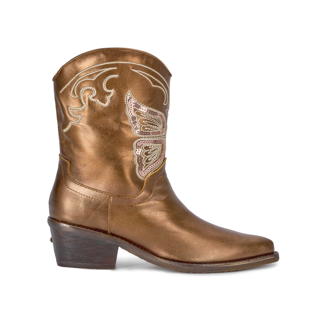 BOTA TEXANA MARIPOSA BRONCE